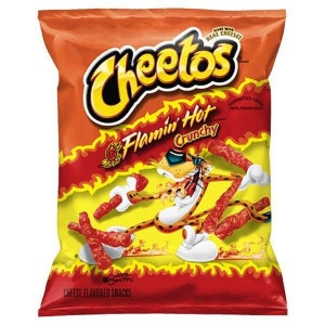 A5 Art Print Cheetos Flamin Hot Junk Food Packaging 