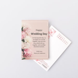Karte zum Hochzeitstag | Glückwunschkarte Hochzeit | Hochzeitstag Wünsche Karte | Hochzeitskarte für Paar | Brautpaar Karte