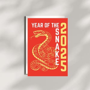 Chinese New Year Card Template, 2025 Snake New Year, Lunar New Year 2025, Chinese Celebration,Chinese New Year Card,Instant Download,Digital