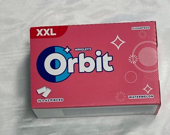 Wrigley's Orbit Wassermelonen Kaugummi XXL - 15 x 42 Stück | Wrigley's Orbit Wassermelone Kaugummi | Zuckerfreie Gummies | Geschenk zum Vatertag