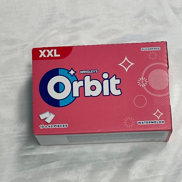 Chewing-gum XXL Wrigley's Orbit pastèque - 15 x 42 pcs | Chewing-gum à la pastèque Orbit de Wrigley's | bonbons gélifiés sans sucre | Cadeau fête des pères