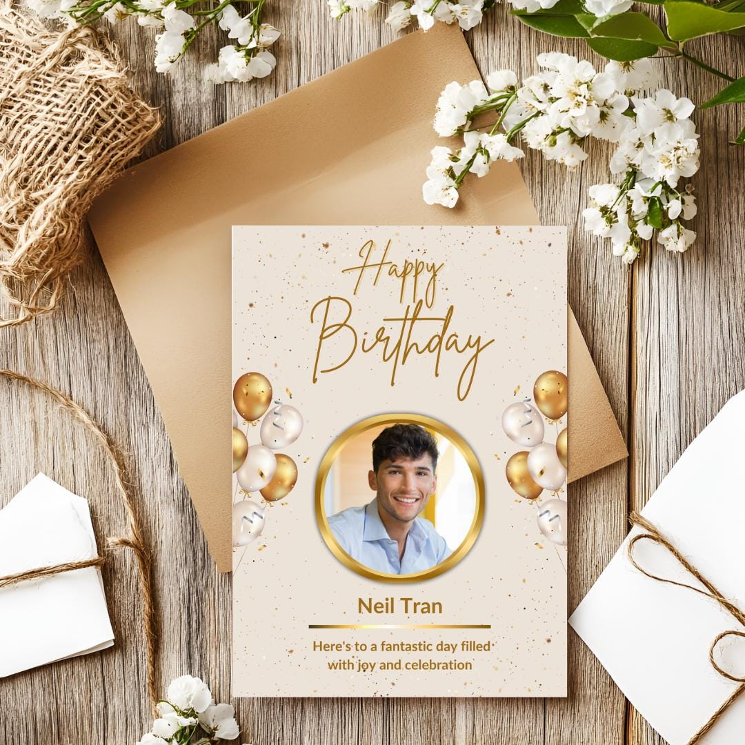 Personalised Birthday Card Printable Birthday Card Message Template ...