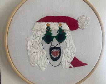 Art the Clown Santa Embroidery | Terrifier 3 Horror Christmas Decor