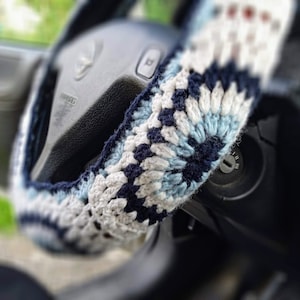 Crochet Steering Wheel Cover, Steering Wheel Cover, Car Accessories