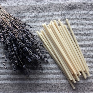 Natural White Beeswax Candles/ Slim candles/ Beeswax tapers/ White candles