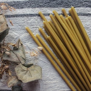 Natural Beeswax Candles/ Slim candles/ Beeswax tapers/