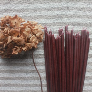 Natural Dark cherry beeswax candle/ Beeswax tapper