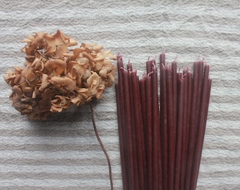 Natural Dark cherry beeswax candle/ Beeswax tapper