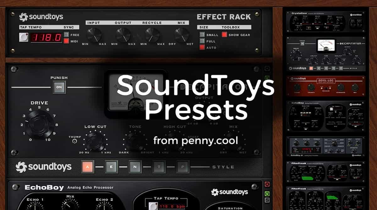Presets for SoundToys plugins Sets one and two Audio Presets