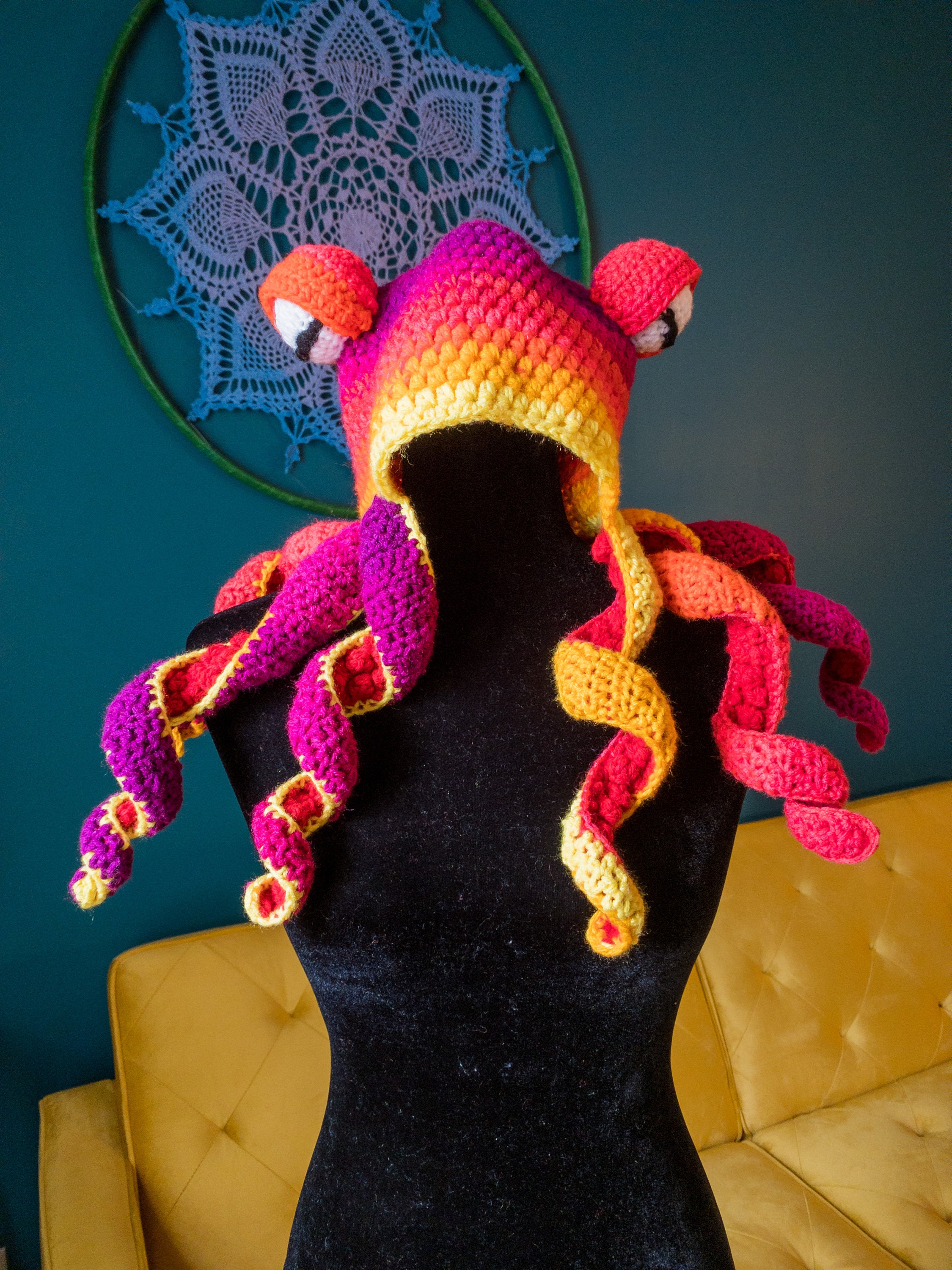 Twisted Kraken Hat Custom Octopus Crochet Beanie Made to Etsy