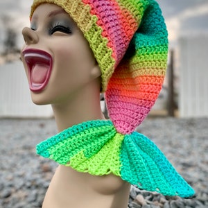 Stitches and Fins Mermaid Tail Hat - Winter Toboggan Hat - Custom Under the Sea Beanie - Made to Order