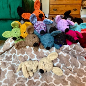 Sleepy Chihuahua Puppy - Crochet Stuffed Dog - Custom Stuffed Animal - Made to Order