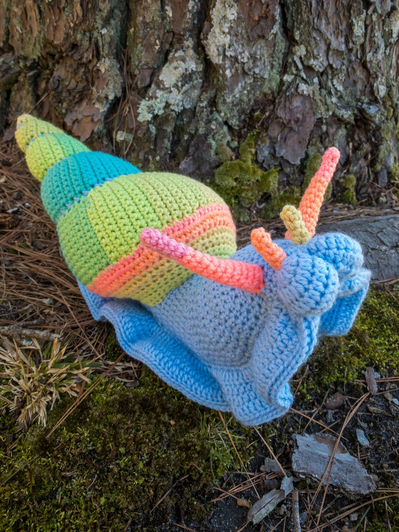 Custom Giant Snail Crochet Snail Stuffie Extra Large Plush Etsy