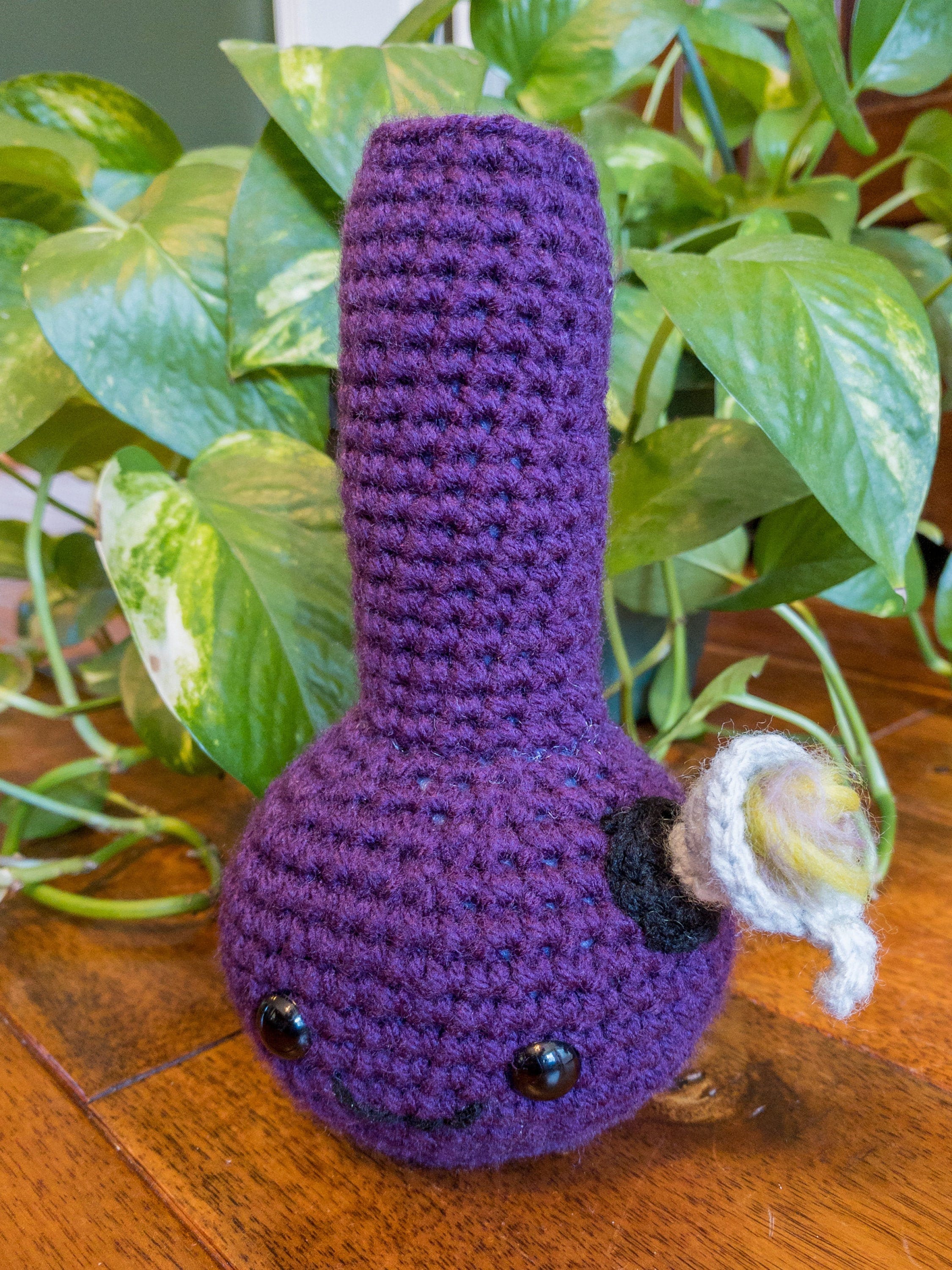 Barney the Bowl – Handmade Crochet Pipe Bowl – Custom Amigurumi