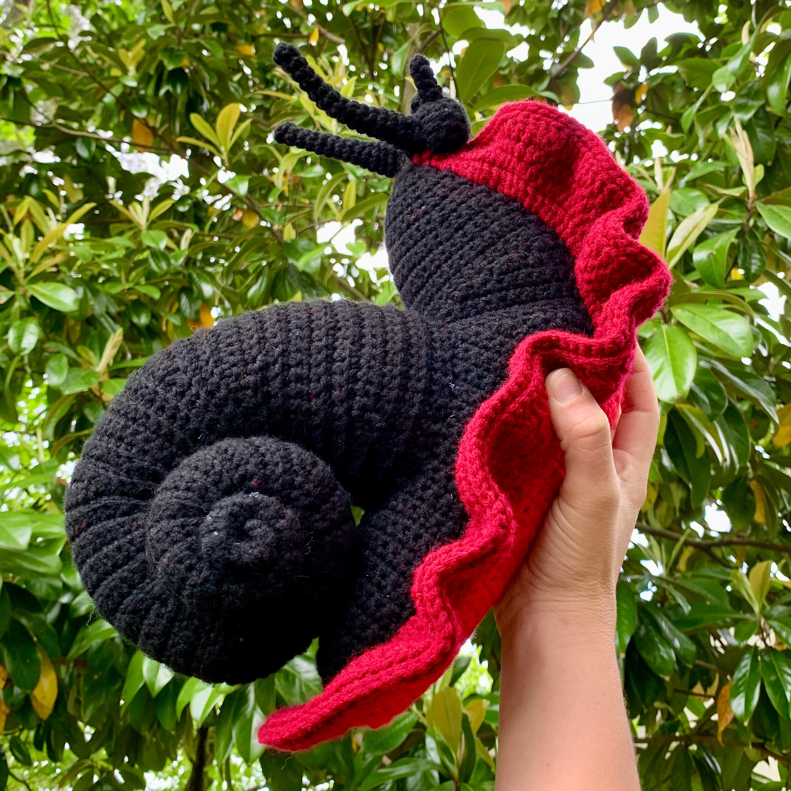Snail Shell Cubby Giant Snail With Round Shell - Custom Crochet Snail Stuffie - Extra ...