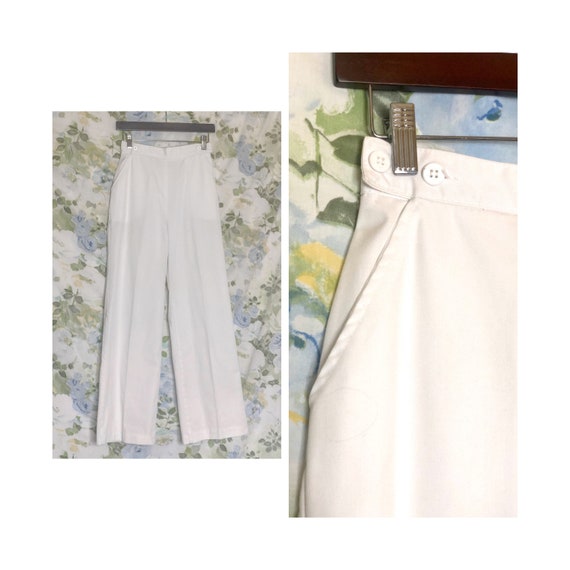 Vintage 80s White Straight Pants by Wrangler, Sail