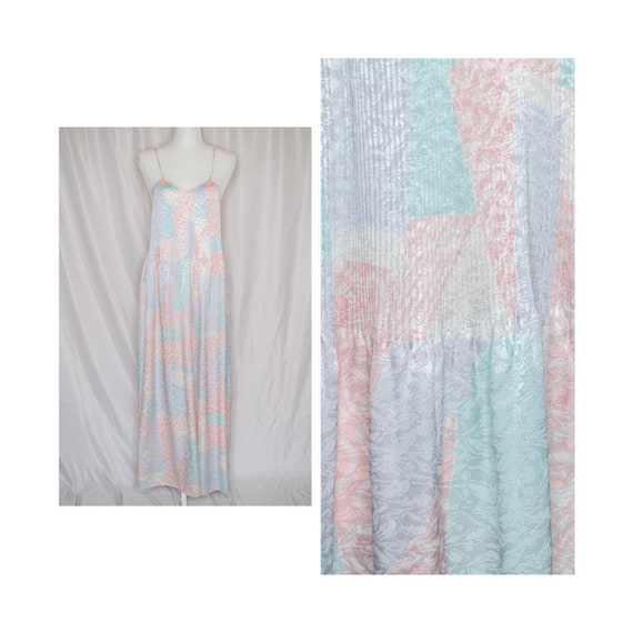 Vintage 80s Pastel Slip Dress by Mary McFadden, Vi