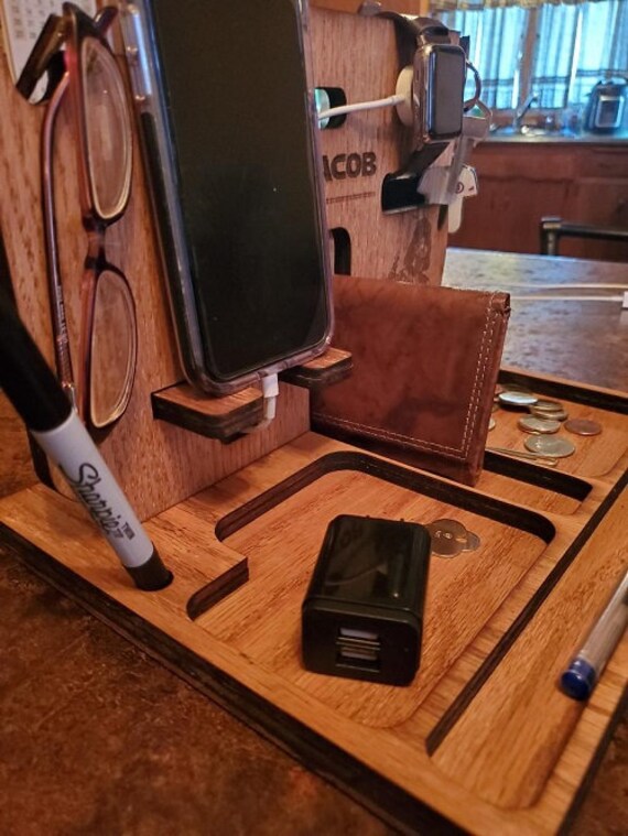 MADE in the USA Smartphone Wooden Desk Organizer Phone Stand