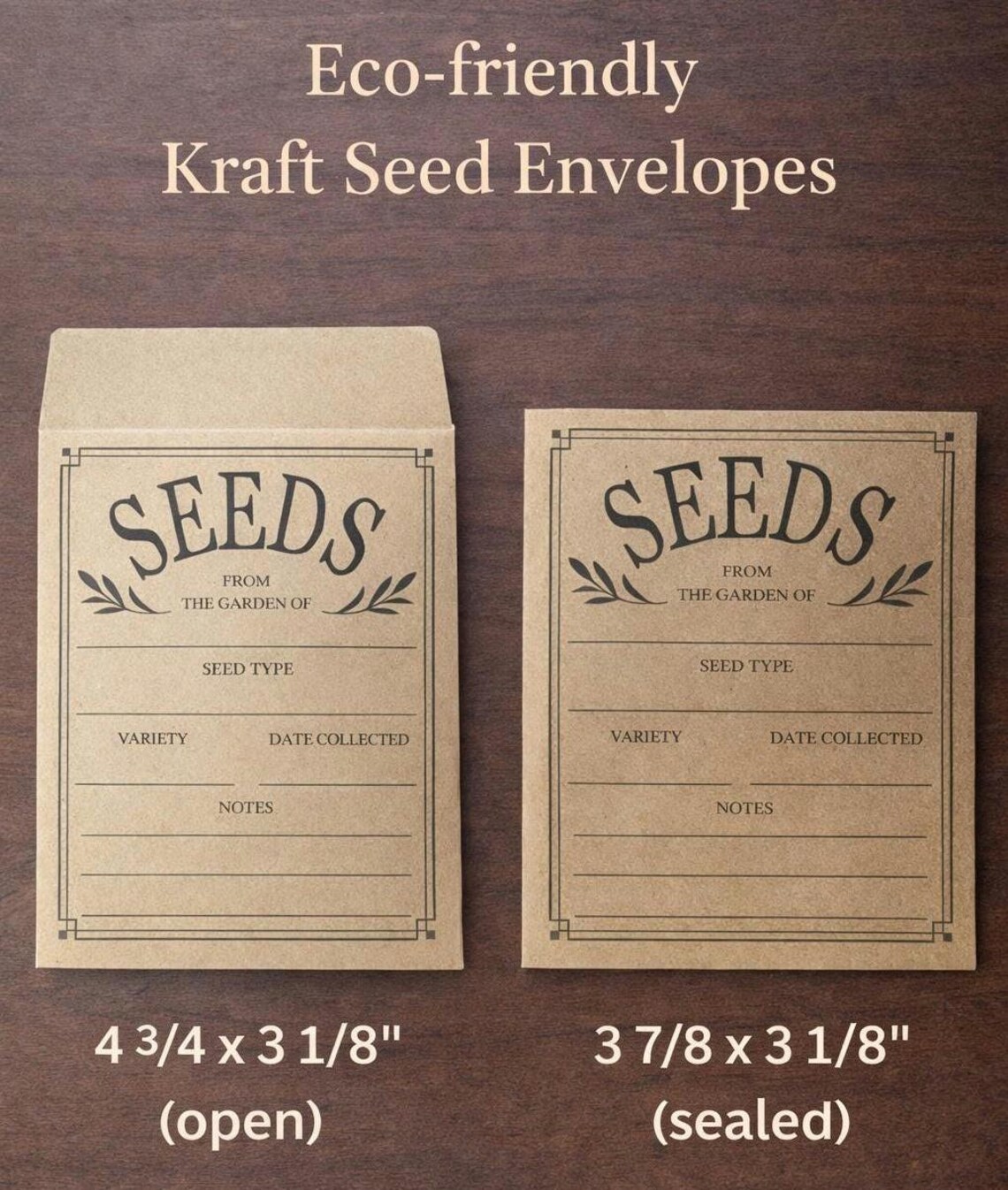 Empty Kraft Seed Packets Self-sealing Envelopes, Kraft Paper Bags for ...