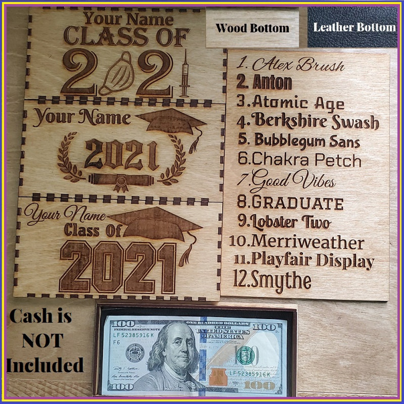 GRADUATION 2021 GIFT PERSONALIZED Laser Engraved Wood Gift Etsy