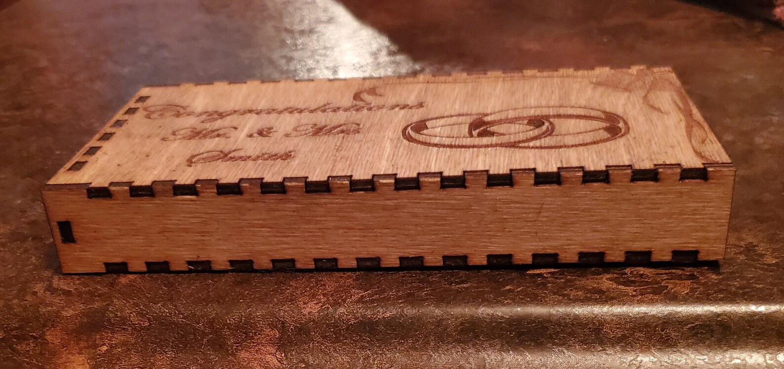 PERSONALIZED Laser Engraved Wood Gift Cash Money Check Holder Etsy