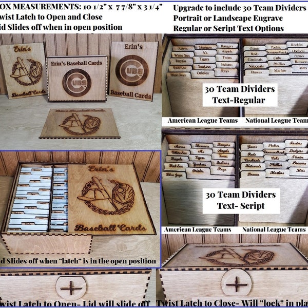 Wood Trading Cards Etsy