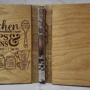 Personalized Laser Engraved RECIPE BOOK Optional Recipe Pages A5 Recipe Binder Custom Father's Day Gift Dad Grandpa Baker Chef image 6