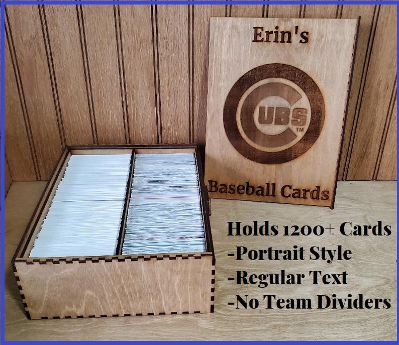 Baseball Trading Card Box Holds 900 With Dividers 1200 No Etsy