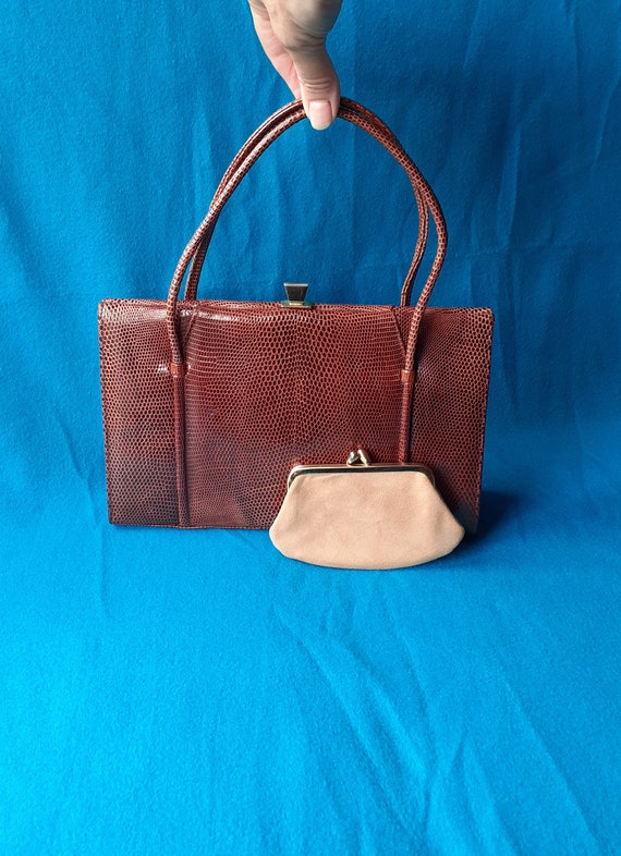 Vintage Marquessa 1950s conker brown leather Kelly