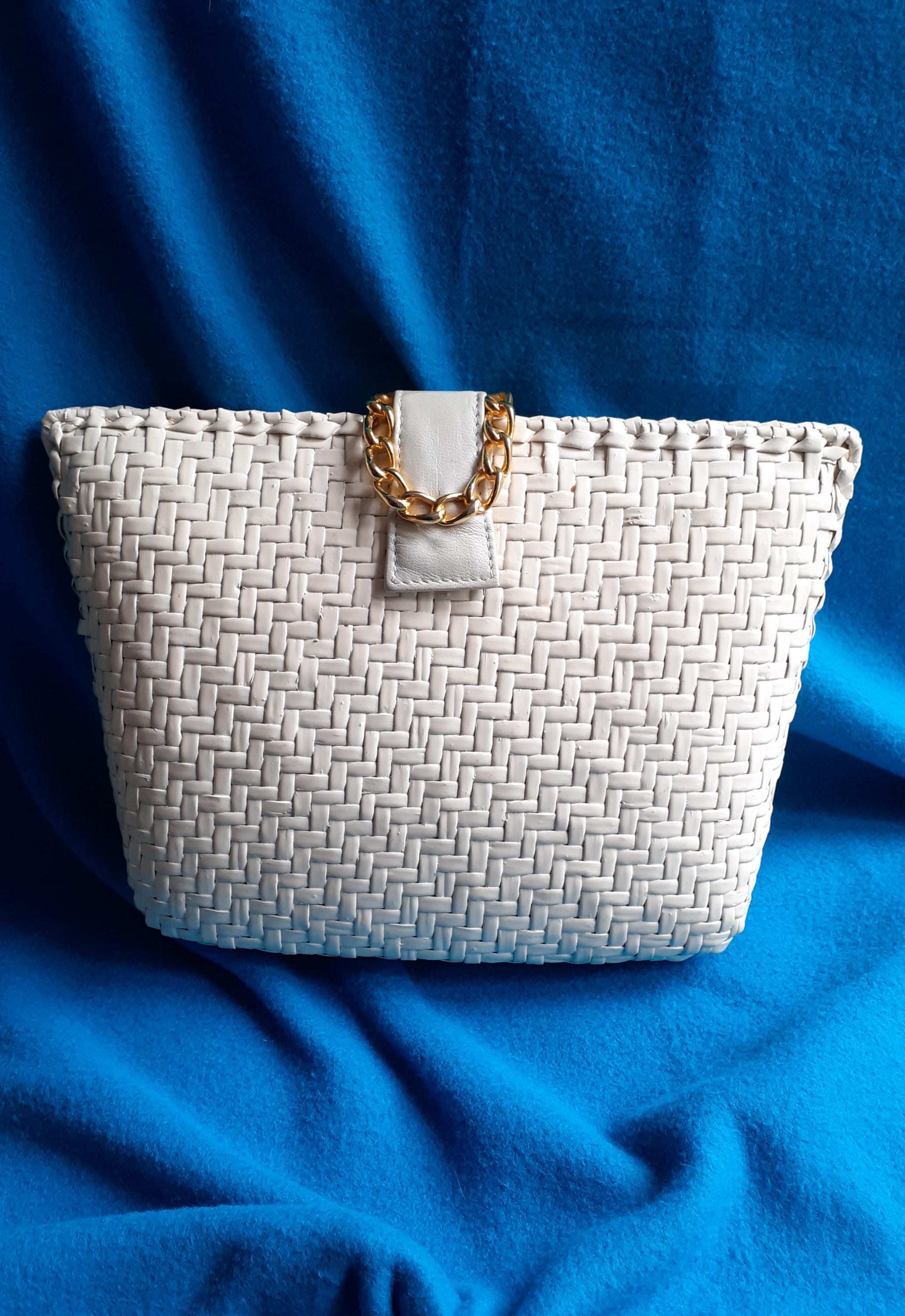 Vintage Rodo Ivory Woven Wicker Bag. - Etsy