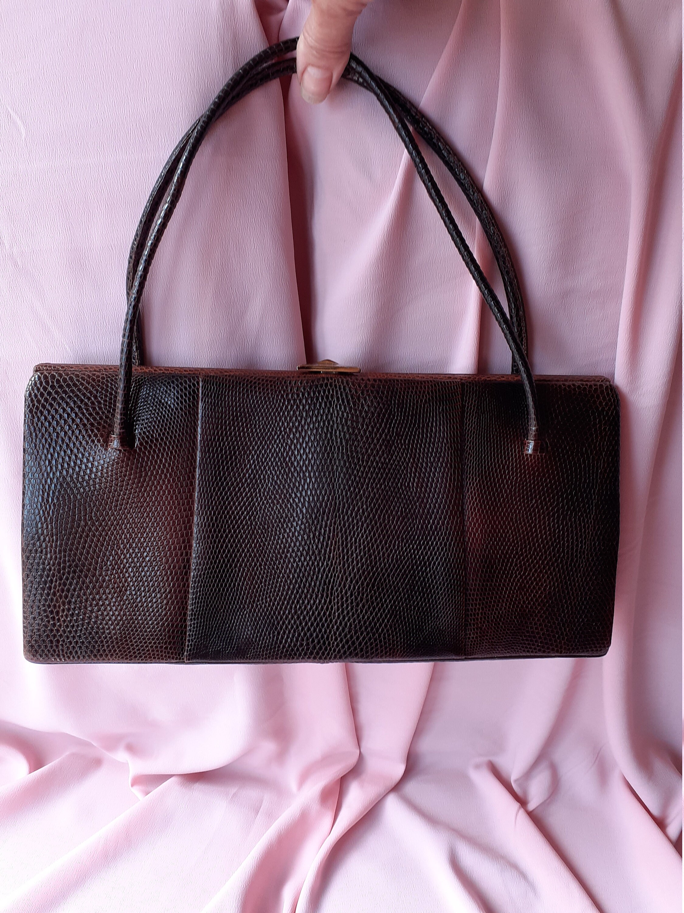 Sac à Main Waldybag Vintage En Cuir Marron - Fourre-tout Occasion, Pour Femme