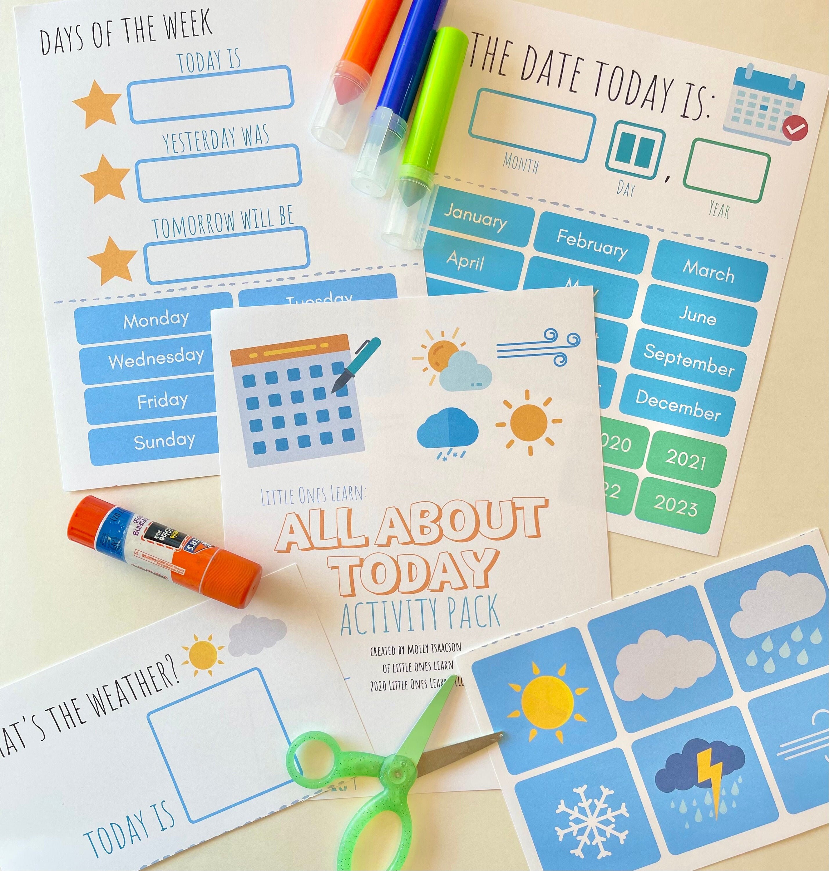All About Today Activity Pack Etsy