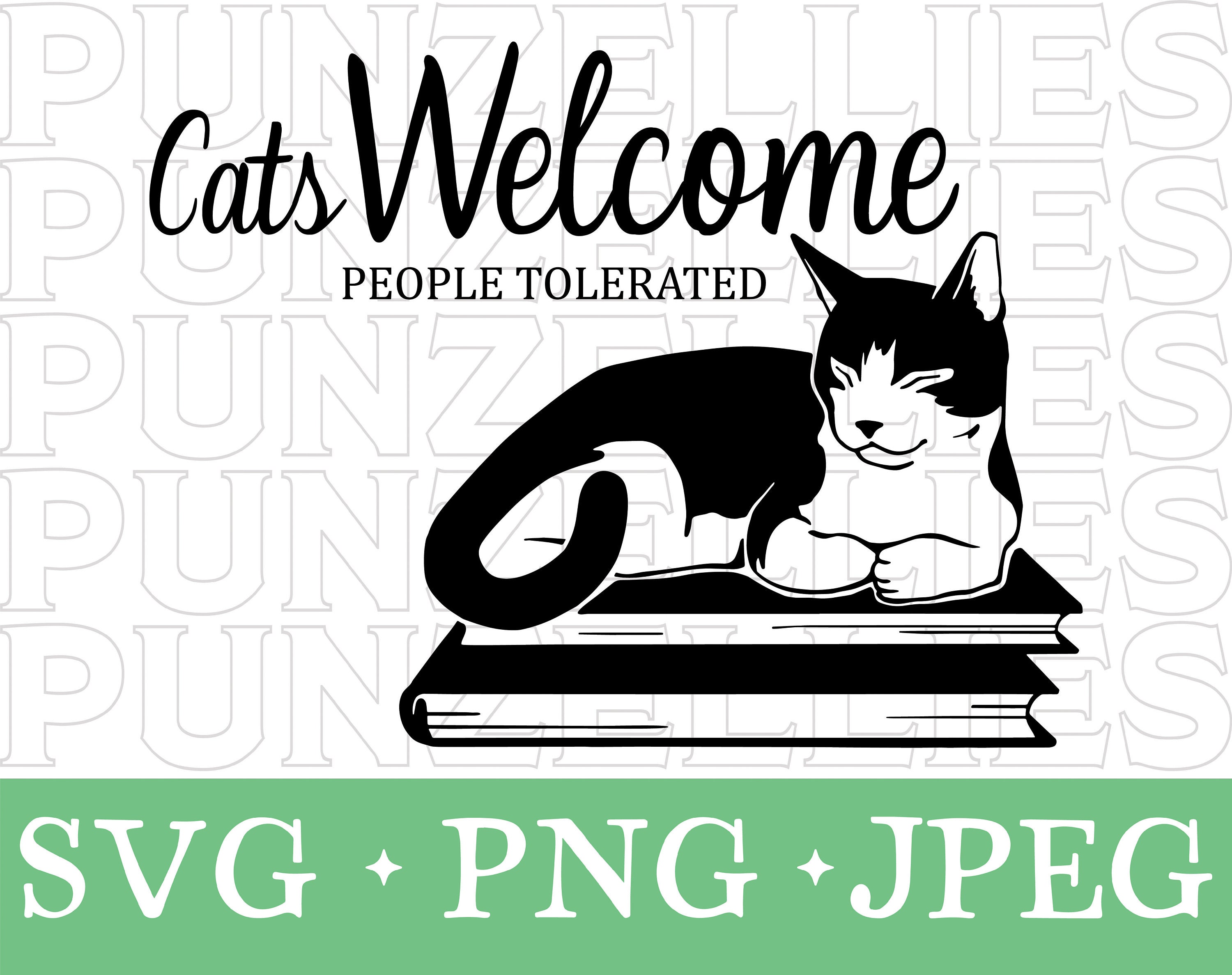 Amyhill Funny Cat Welcome Sign Black Cat Christmas Decor People Tolerated Cat Lover Gifts Wooden Black Cat Door Hanging Wall Sign Funny Cat Plaque For Pet Shop Home Decorations, 11 X