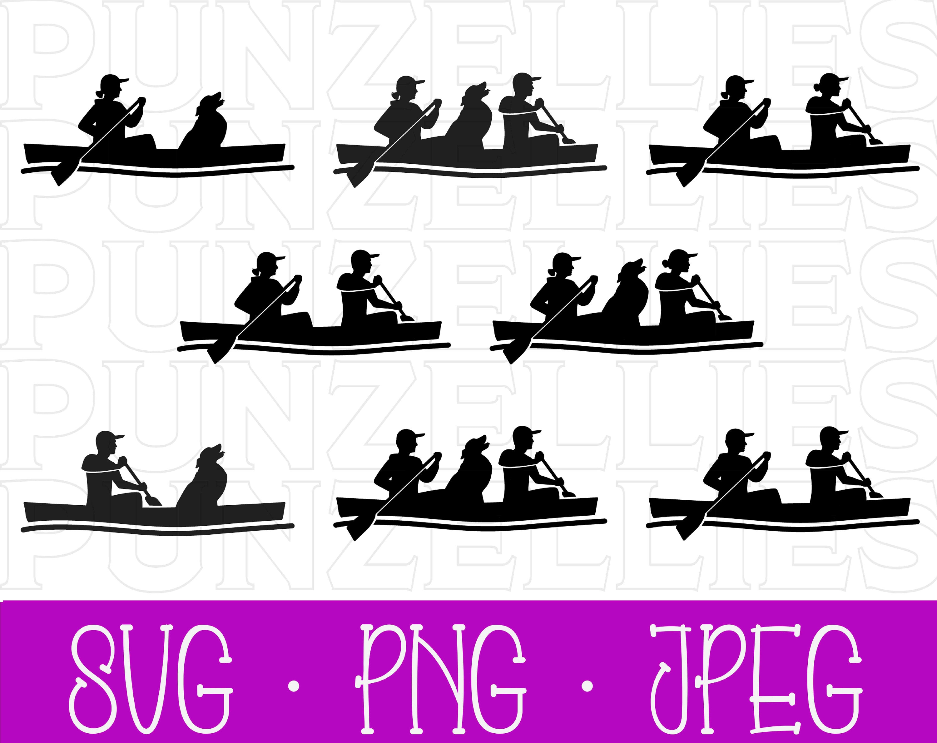 Canoe Pack SVG, PNG, and JPEG Files Etsy