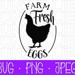 Farm Fresh Eggs SVG, PNG, JPEG file