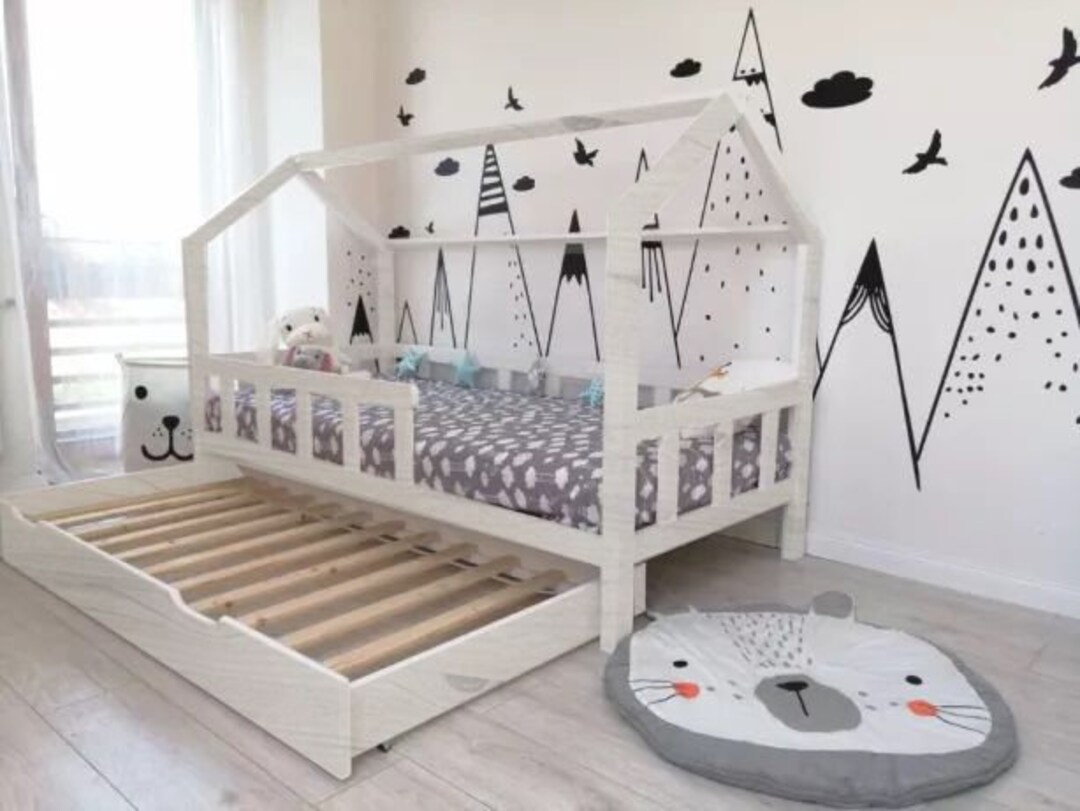 2xbedshausbett Montessori Bett Lit Cabanetoddler House - Etsy