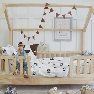 Hausbett Montessori Bett Lit Cabane Montessori Bed House Etsy Ireland