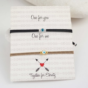 Evil Eye Couple Bracelets: Gold & Silver Nazar Protection Jewelry