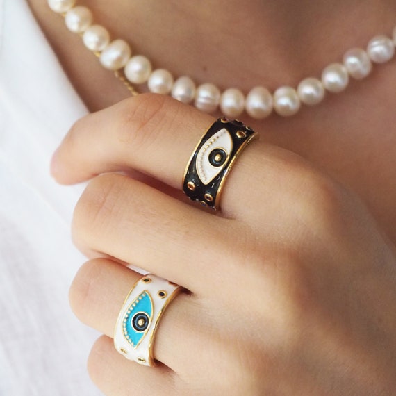 Evil eye shop statement ring