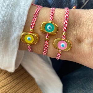 Evil Eye Martis Bracelet: Red White Greek Lucky Charm