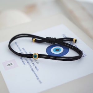 Unisex Griekse boze oog-armband, zwarte boze oog-armband, traditioneel Grieks boze oog, Grieks amulet, Nazar-sieraden,
