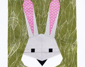 Bunny quilt pattern / PDF pattern / Foundation Paper Piecing / FPP Pattern / Animal faces / My zoo