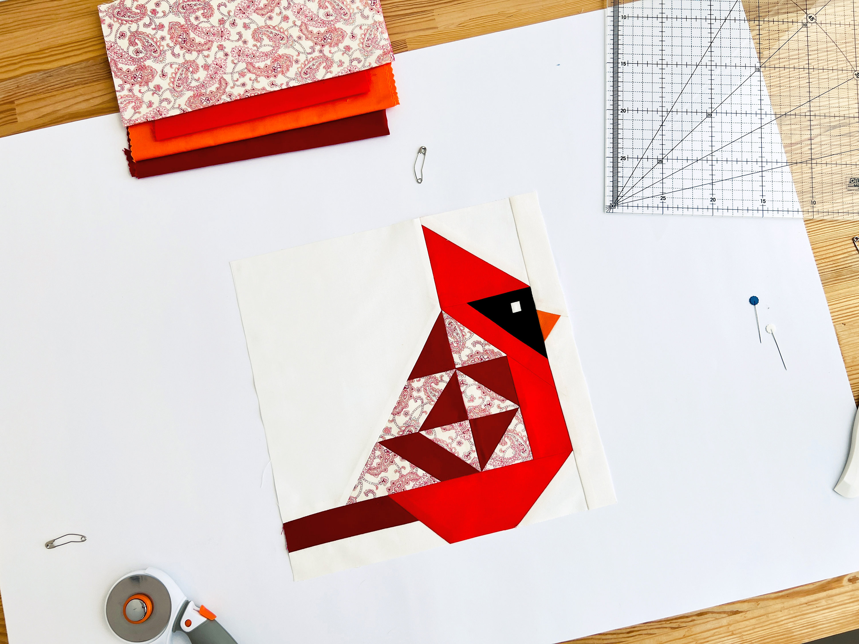 Cardinal Quilt Pattern / PDF Pattern / Foundation Paper Piecing / FPP ...