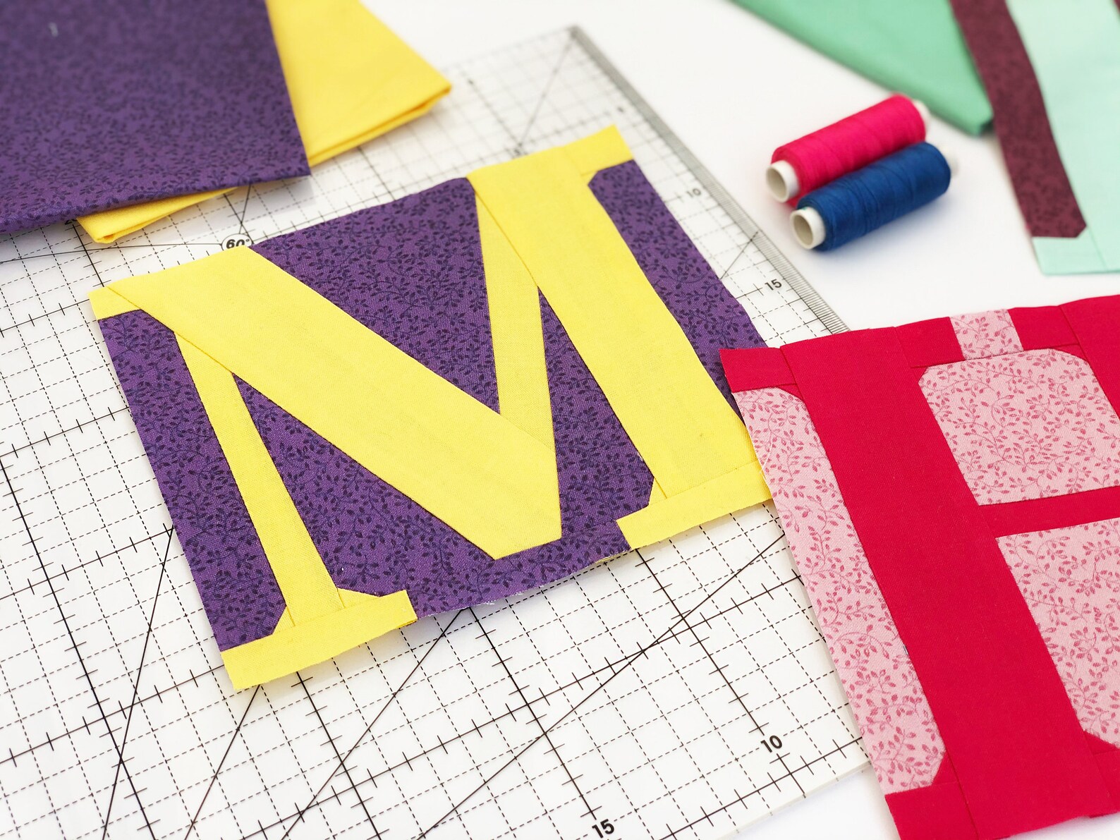 Quilt Block Alphabet / PDF Pattern / Paper Piecing Quilt Etsy