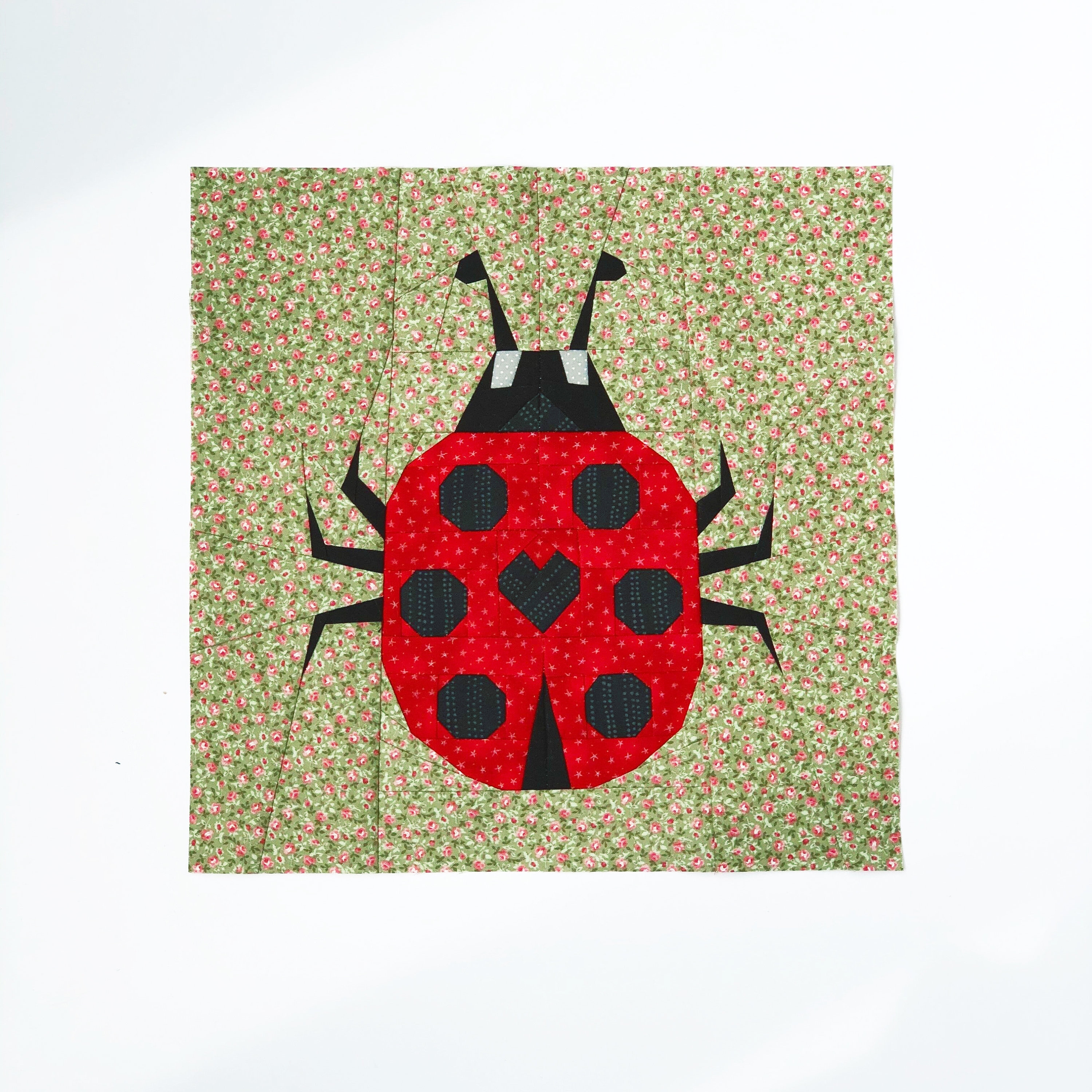 Quilt Block Beetle Ladybug / PDF Pattern / Paper Piecing Quilt Etsy