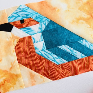 Kingfisher quilt pattern / Mini bird / PDF pattern / Foundation Paper Piecing / FPP Pattern image 4