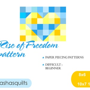 Rise of freedom / PDF pattern / Paper piecing pattern / Quilt image 2