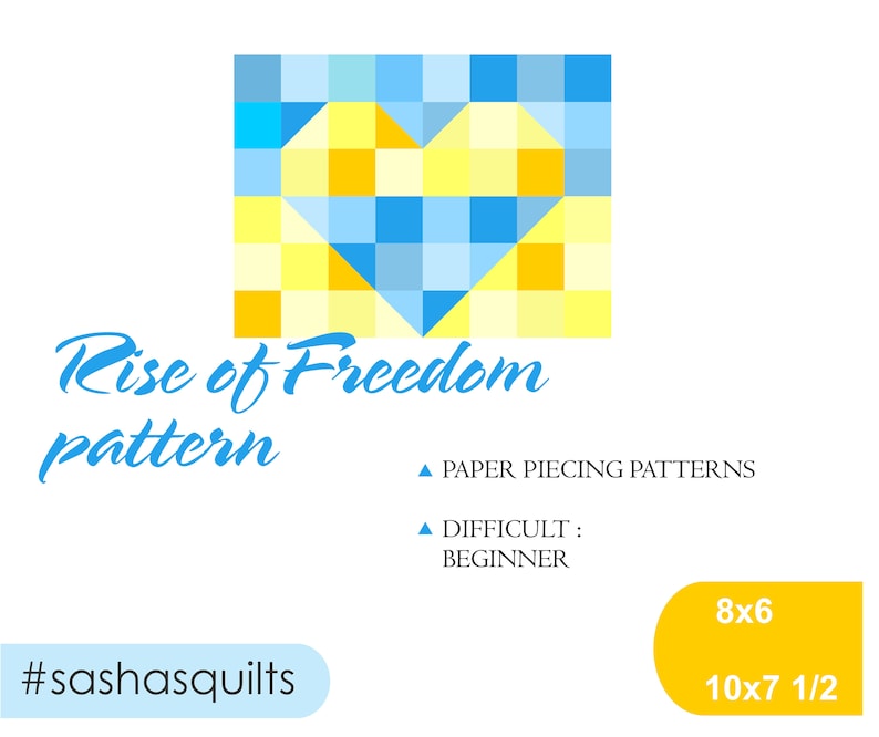 Rise of freedom / PDF pattern / Paper piecing pattern / Quilt image 2