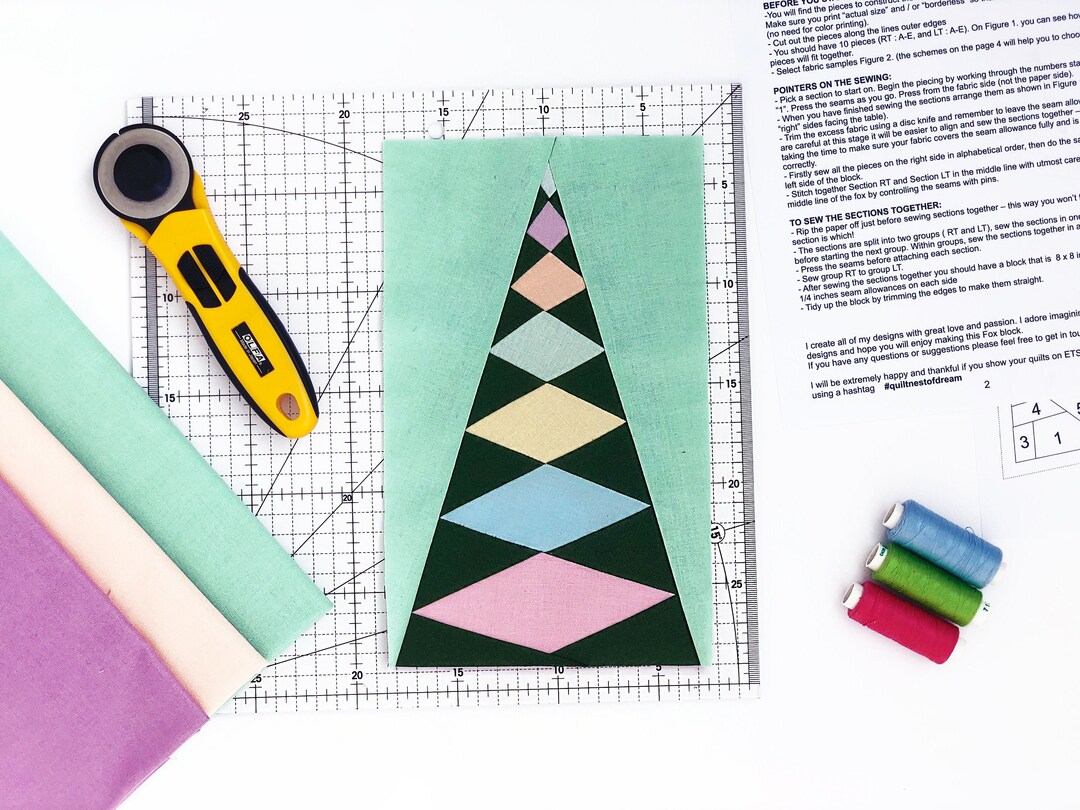Christmas Tree Pattern / Quilt Block Christmas Tree / PDF Pattern ...