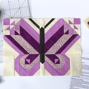 Butterfly pattern /  PDF pattern / Foundation Paper Piecing / FPP Pattern / Modern quilt patterns